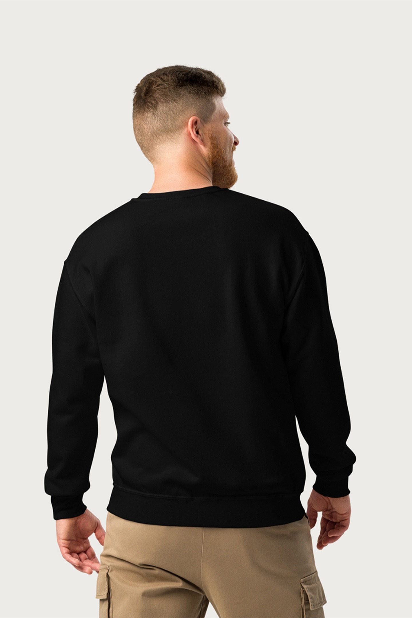 Elite Black Oversized Sweatshirt | Unisex Premium Cotton Comfort - Image 2