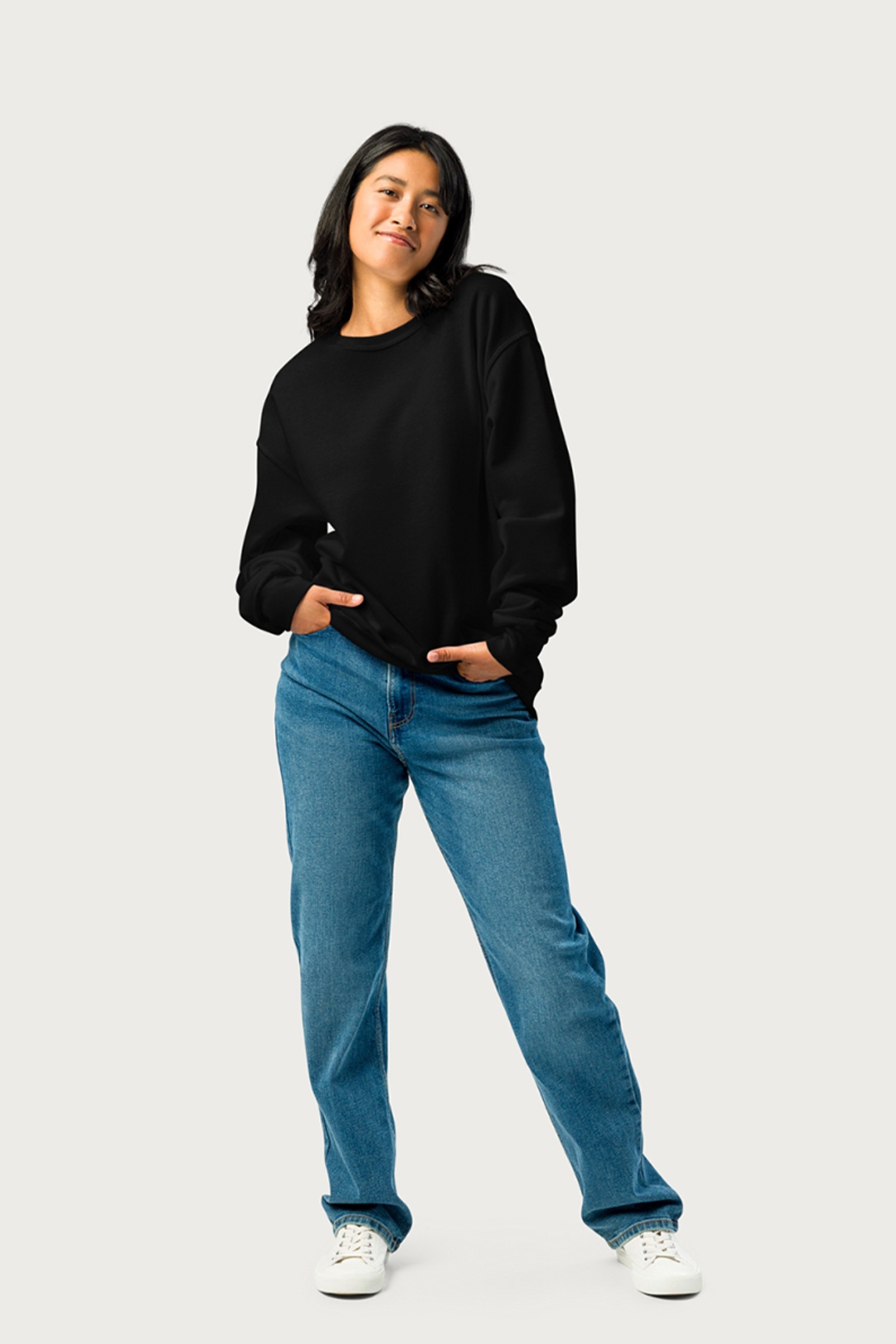 Elite Black Oversized Sweatshirt | Unisex Premium Cotton Comfort - Image 3