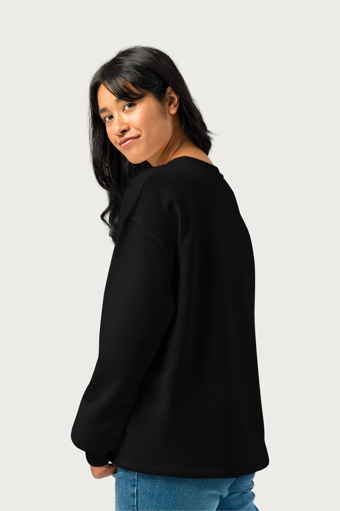 Elite Black Oversized Sweatshirt | Unisex Premium Cotton Comfort - Image 4