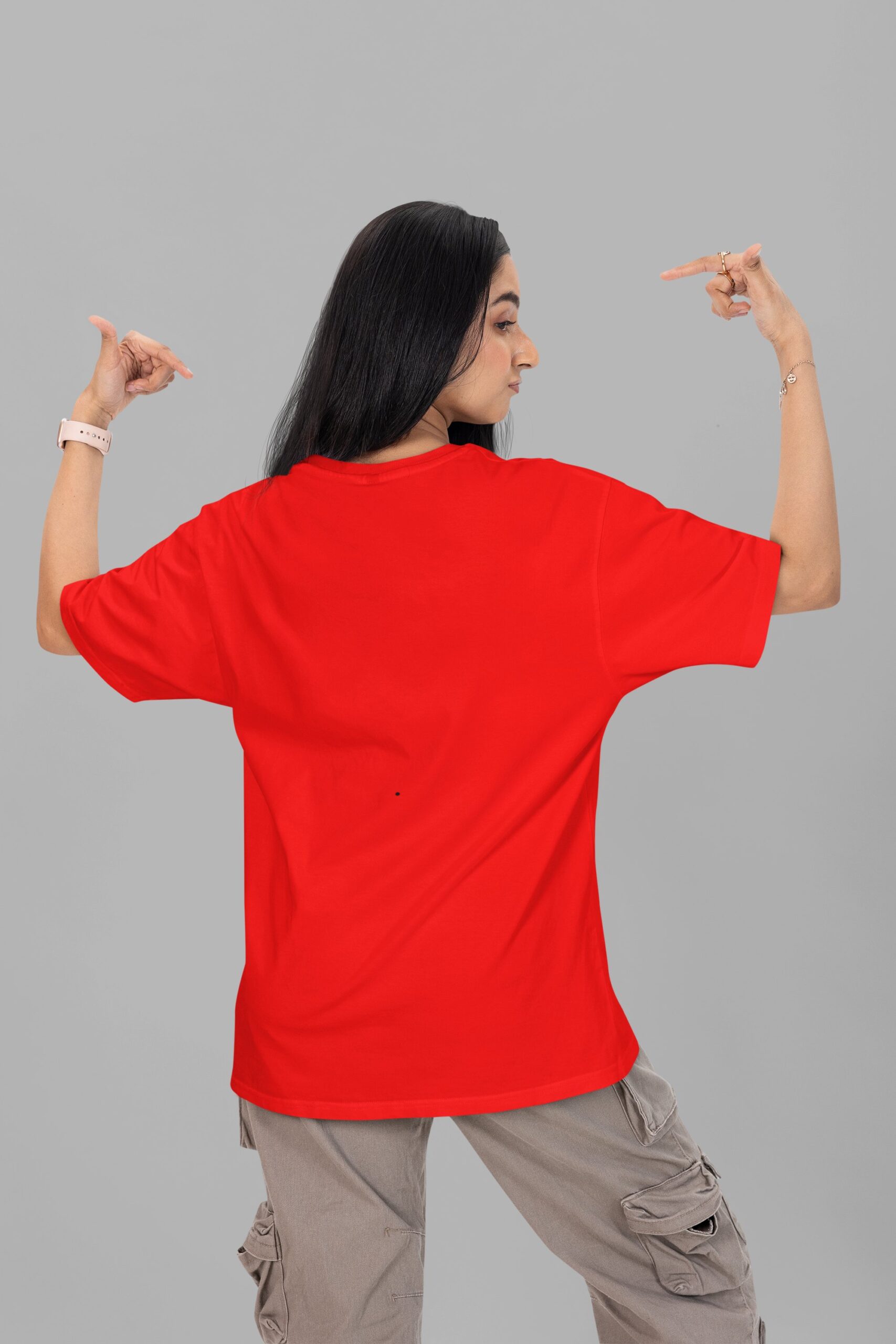 red oversize tshirt