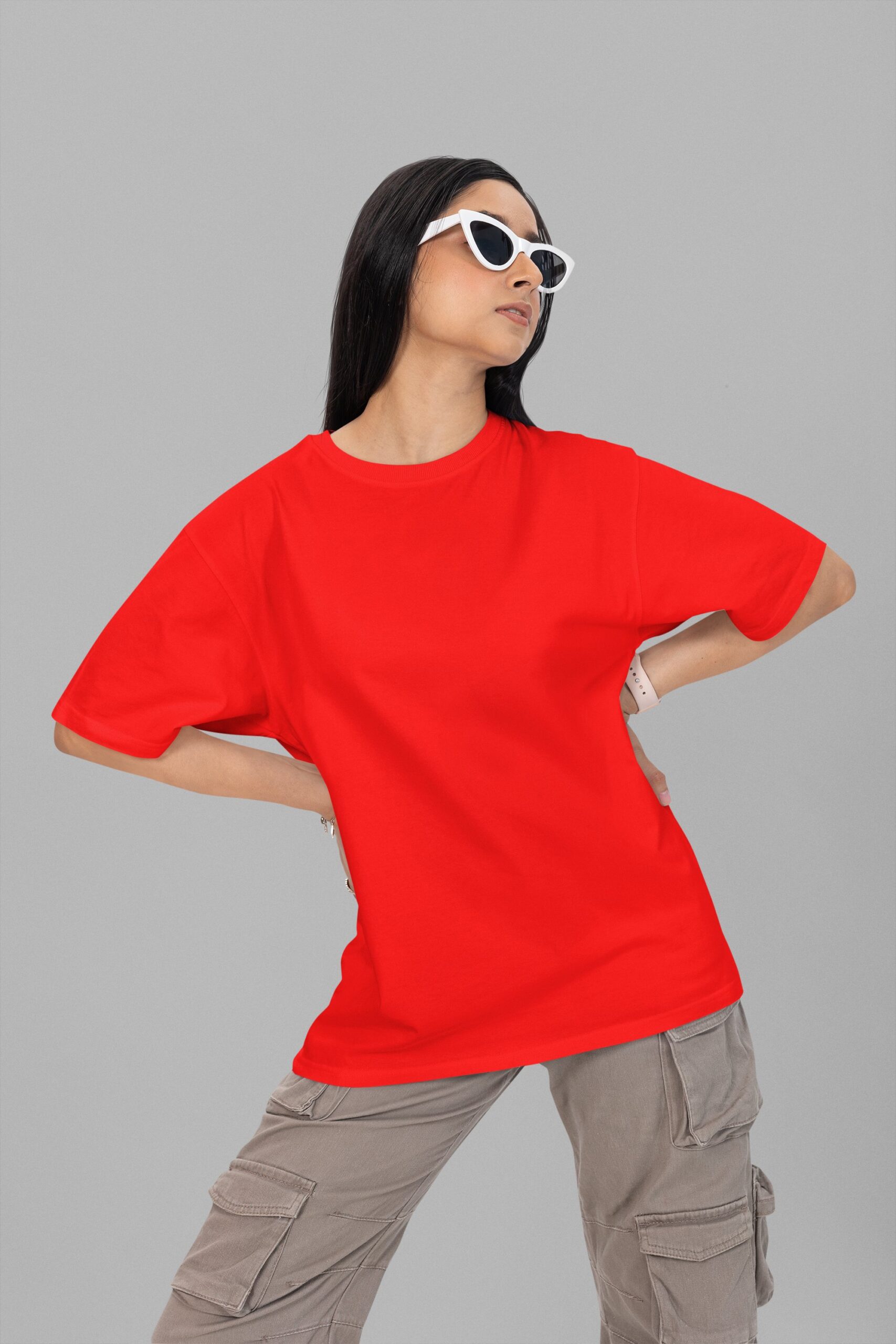 red oversize tshirt