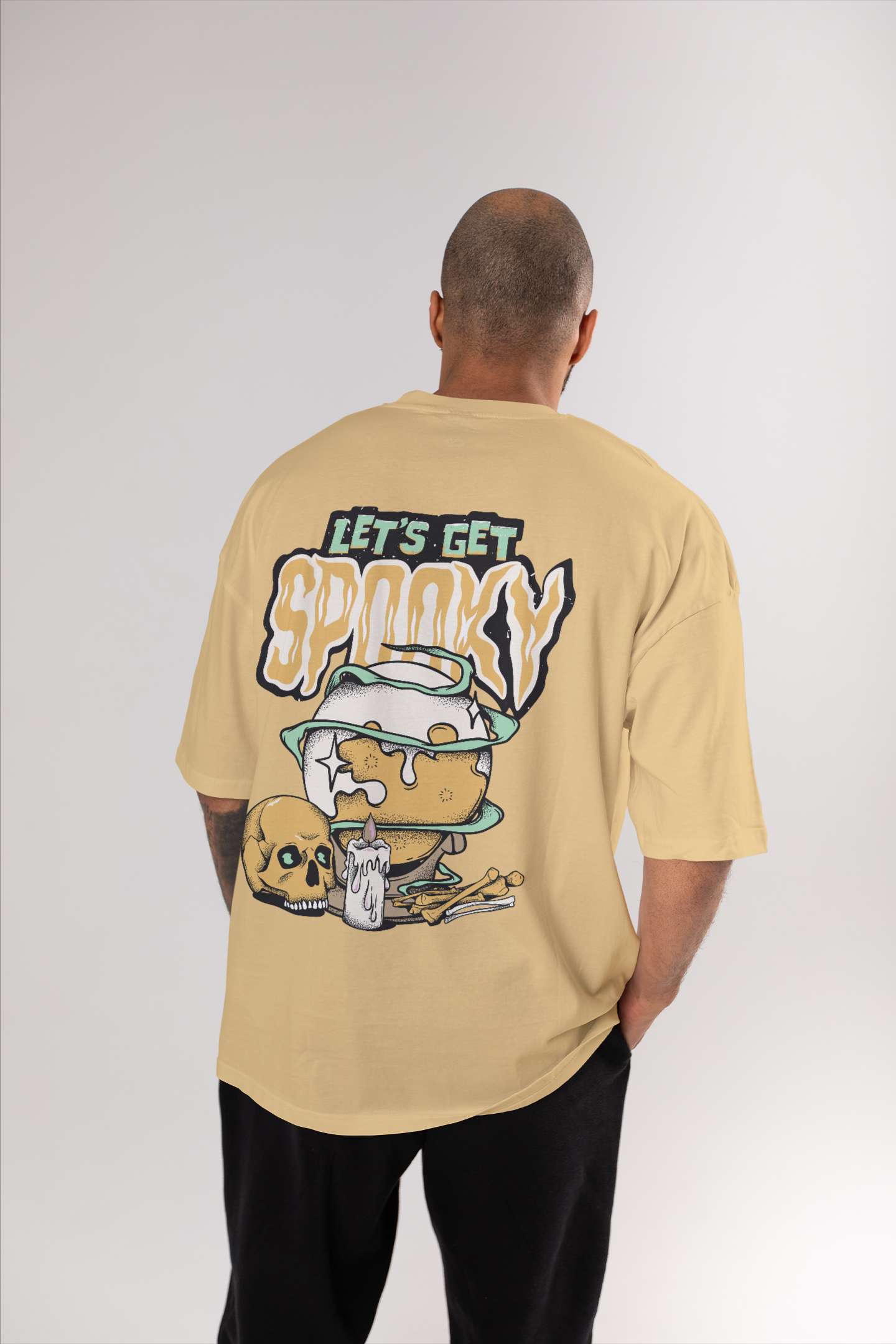 beige oversize tshirt