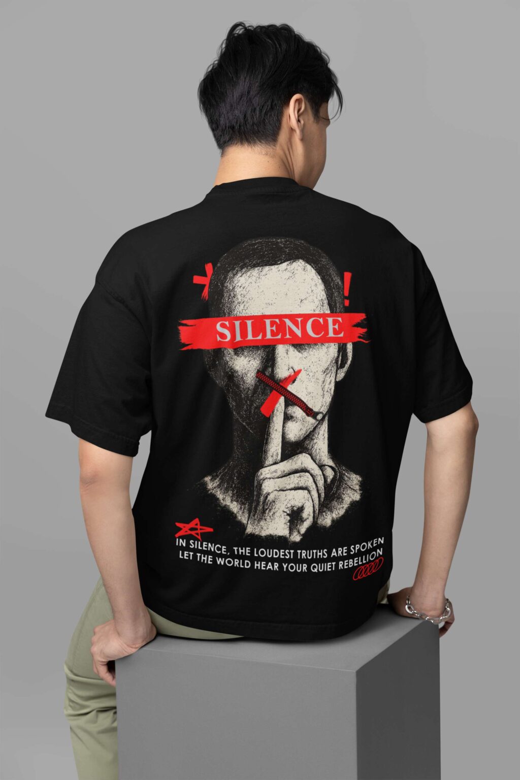 black oversize tshirt
